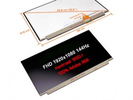 LCD LED ZASLON 15.6 350mm za prenosnik Gigabyte G5 KS G5 GD / NV156FHM-N4G 1920 X 1080 FHD IPS 144Hz / eDP 40PIN DESNO / MAT / BREZ NOSILCEV