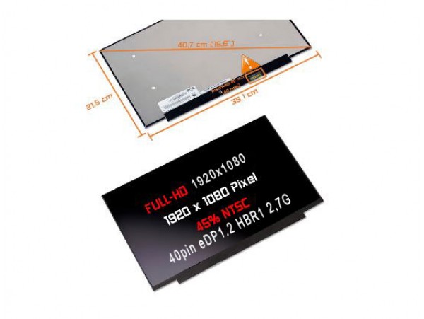 LCD WLED ZASLON 15.6" R156NWF7 R1 za Lenovo IdeaPad, HP, Dell, Acer, Chuwi, Asus, MSI  / FHD 1920 x 1080 IPS 350mm / 40Pin EDP, eDP 1.2, HBR1 (2.7G/lane) / MAT / TANEK / BREZ NOSILCEV