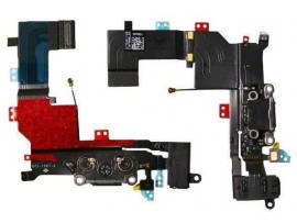 Apple iPhone 5S Sist. in poln. konektor na flex kablu črn