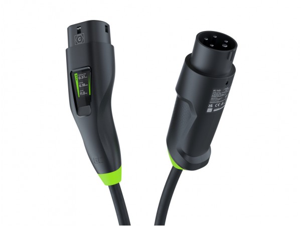 Mobilna polnilnica Green Cell Habu EV 11 kW 7 m Tip 2 do CEE 16 A za polnjenje električnih vozil EV PHEV 2v1 Wallbox z aplikacijo GC