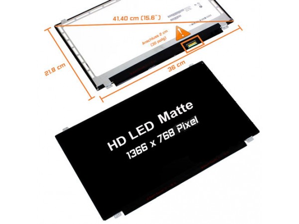 LCD LED ZASLON 15.6" B156BGA-EA2 / HD 1366 x 768 / 30PIN DESNO / MAT / TANEK