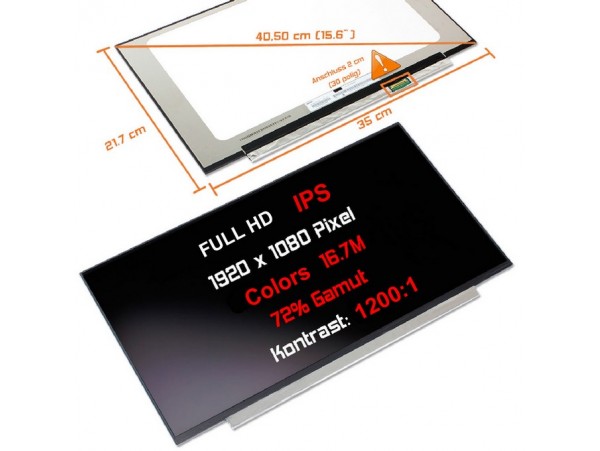 LCD WLED ZASLON za prenosnik HP, DELL, LENOVO, ASUS 15.6" M156NWF7 R3 350mm / 1920 x 1080 FHD IPS 1200:1 / 30PIN DESNO / MAT / TANEK
