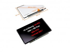 LCD WLED ZASLON 12.5" 1366(RGB)×768, WXGA  125PPI 500:1 HB125WX1-100  za prenosnik HP EliteBook 820 G1 G2 G3 G4 / 30PIN DESNO / MAT / TANEK Z NOSILCI / DEMO