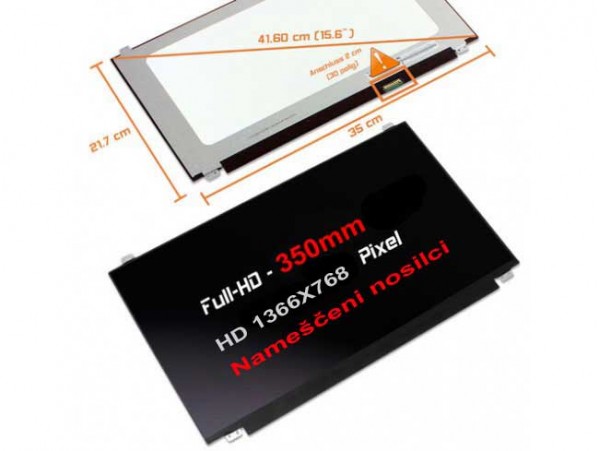 LCD LED ZASLON 15.6" NT156WHM-N44 350mm za prenosnik Lenovo Ideapad s145-15IWL 81MV / HD 1366 x 768 / 30PIN DESNO / MAT / TANEK / PRILOŽENI NOSILCI
