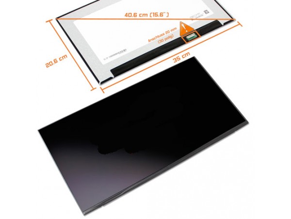 LCD LED ZASLON 15.6" N156HCG-GT1-C1 350mm za prenosnik HP, LENOVO, DELL, ASUS, ACER / FHD 1920X1080 IPS / 30PIN DESNO / MAT / TANEK / BREZ NOSILCEV