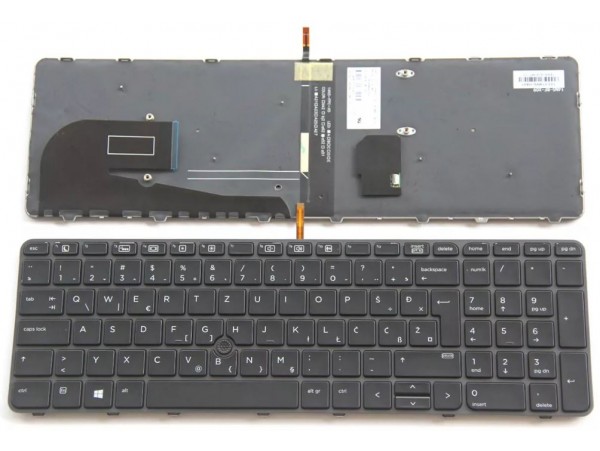 Tipkovnica za prenosnik HP ZBook 15u, EliteBook 755, 850, 850 G3 G4 / 821157-BA1 / SLOVENSKA Š Đ Ž Ć Č OEM