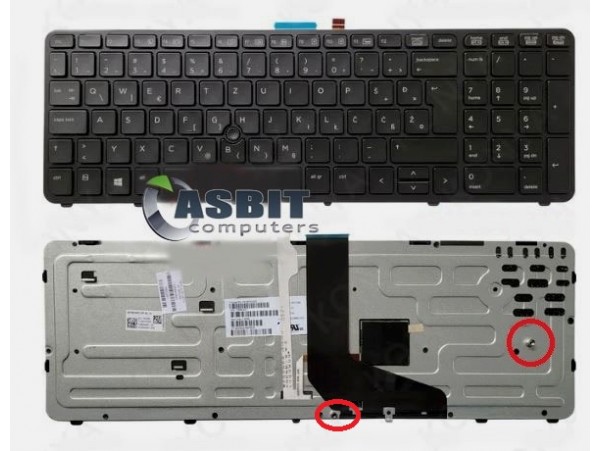 Tipkovnica za prenosnik HP ZBOOK 15 G1 G2 ZBOOK 17 G1 G2 PK130TK 733688-BA1 SLOVENSKA Š Đ Ž Ć Č