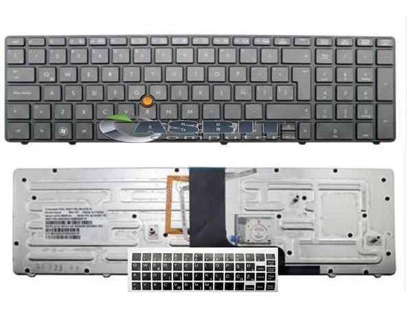 Tipkovnica za HP Elitebook 8560w 8570w / 652682-BA1 / (QWERTZ) DE / SLO nalepke Š Đ Ž Ć Č