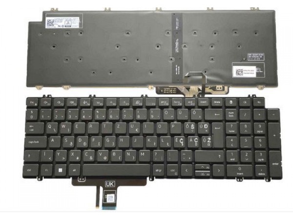 Tipkovnica za Dell Precision 7550/7750 backlight SLOVENSKA Š Đ Ž Ć Č 