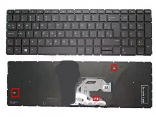 Tipkovnica za prenosnik HP Probook 450 G6 450 G7 455 G6 455R G6 SLOVENSKA Š Đ Ž Ć Č BREZ OKVIRJA OEM