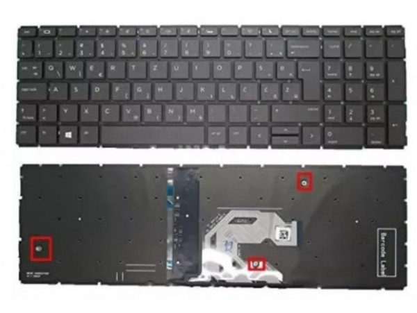 Tipkovnica za prenosnik HP Probook 450 G6 450 G7 455 G6 455R G6 SLOVENSKA Š Đ Ž Ć Č BREZ OKVIRJA