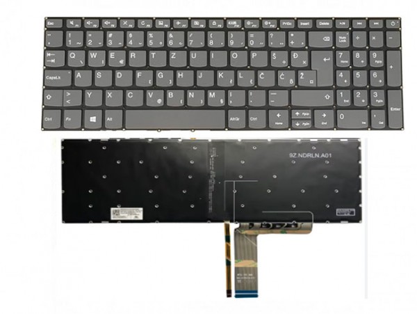 Tipkovnica za Lenovo IdeaPad 330-15IGM 320-15ABR 320-15IAP 320-15AST 320-15IKB 330-15ARR L340-15 OSVETLITEV (BACKLIGHT) / NSK-BYBBN-1F / SLOVENSKA Š Đ Ž Ć Č