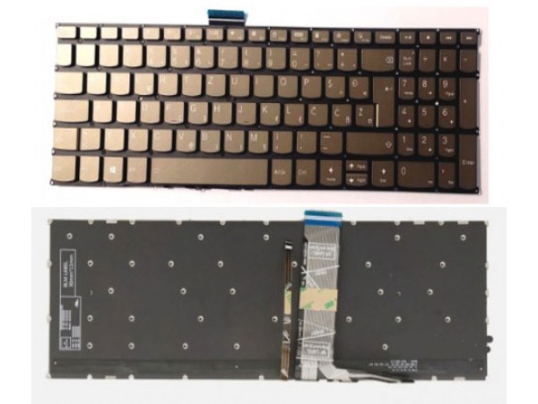 Tipkovnica za prenosnik Lenovo Ideapad 7-15IIL05 7-15ITL05 5-15ARE05 Flex 5-15IIL05 5-15ALC05 5-15ITL05 Osvetlitev (backlight) / SLOVENSKA Š Đ Ž Ć Č