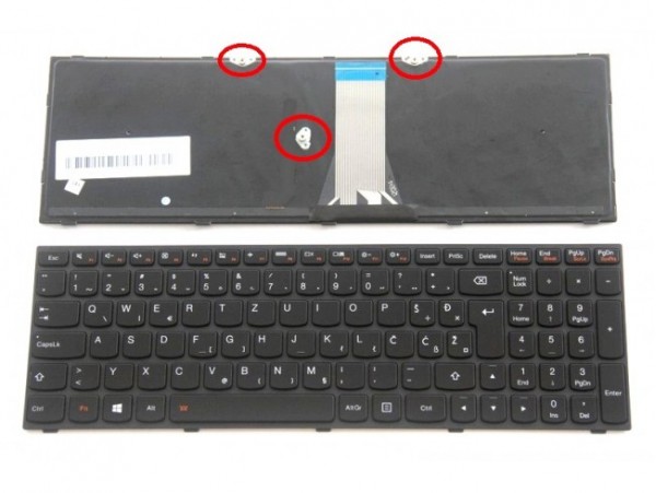 Tipkovnica za prenosnik LENOVO IDEAPAD B50-30 B50-70 G50 G50-30 G50-45 G50-70 G50-80 G70 Z70 300-15ISK SLOVENSKA Š Đ Ž Ć Č