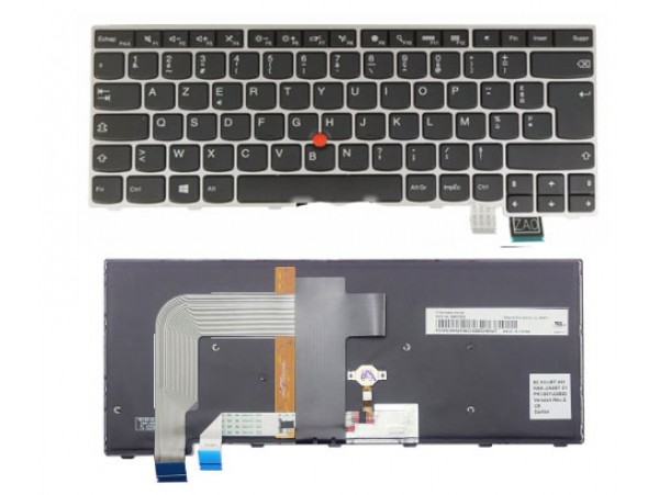 Tipkovnica za Lenovo Thinkpad T470S 13 Gen 1 backlight SLOVENSKA Š Đ Ž Ć Č 