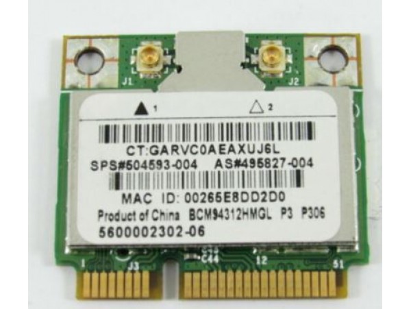 WIRELESS Wlan MINI HP 450 470 G0 G1 G2 BROADCOM 504593-004 BCM94312HMG DEMO