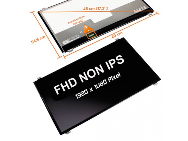 LCD LED ZASLON 17.3" za prenosnik HP 17-Y002AX / LTN173HL01-301 / FHD 1920 x 1080 / 30PIN LEVO / TANEK / MAT