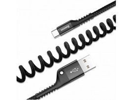 Kabel BASEUS Fish Eye USB Type-C / 2A, 1m (črn)