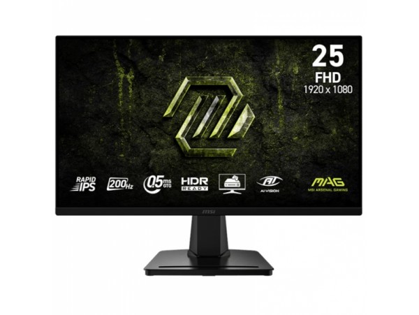 Zaslon MSI MAG 256F E20 / 24,5" (62,2 cm) / 1920 X 1080 / 200 Hz / 0,5 ms 62,2 cm / 1920x1080