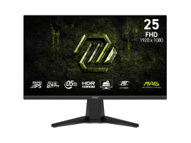 Zaslon MSI MAG 255F X24 / 62,2 cm (24,5") / 1920x1080 (FHD) / Rapid IPS / 240 Hz / 0.5 ms (Min.) (GTG) / 300 nits / 1000:1
