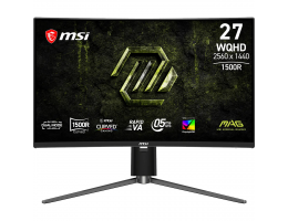 Zaslon MSI MAG 274CQPDF X32 / 68,6 cm (27") / 2560x1440 (WQHD) / Rapid VA / QHD:320Hz, HD:400Hz / 0.5 ms / 350 nits / 5000:1 / nastavljiv po višini / črn