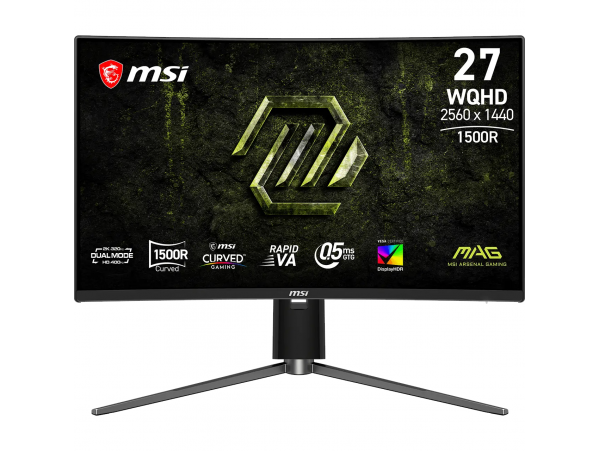 Zaslon MSI MAG 274CQPDF X32 / 68,6 cm (27") / 2560x1440 (WQHD) / Rapid VA / QHD:320Hz, HD:400Hz / 0.5 ms / 350 nits / 5000:1 / nastavljiv po višini / črn