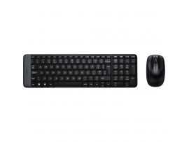 LOGITECH MK220 brezžična tipkovnica in miška (črna)