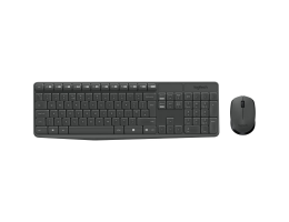 LOGITECH MK235 brezžična tipkovnica in miška (siva)