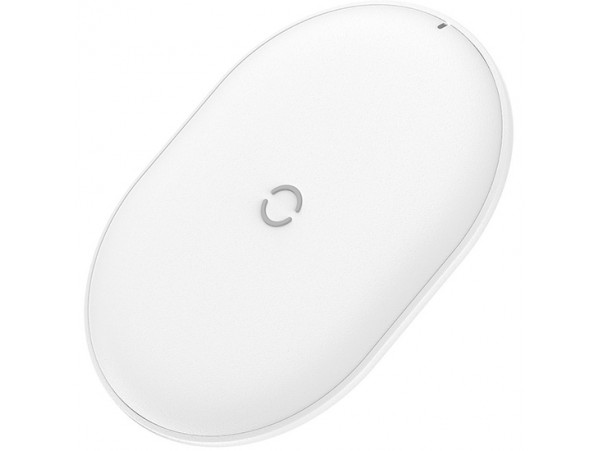 Brezžični polnilec BASEUS Cobble 15W, Qi (bel)