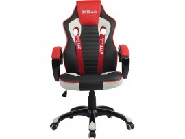 Gaming stol Bytezone Racer PRO (črno-siv-rdeč)