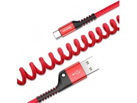 Kabel BASEUS Fish Eye USB Type-C / 2A, 1m (rdeč)