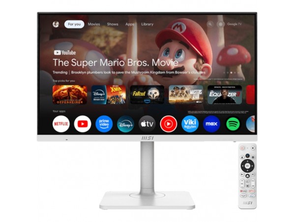 Zaslon MSI Modern MD272UPSW / 27" / 4K UHD / IPS / 60Hz / 4ms (GtG) / KVM / bel - nastavljiv po višini - PD 65W 68,5 cm / 3840x2160
