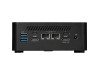 Mini namizni računalnik MSI Cubi NUC 1MG-014BEU barebone Core 3 / Wi-Fi 6E + BT / 2x2.5Gbps (črn) Core / Intel Graphics / FreeDOS