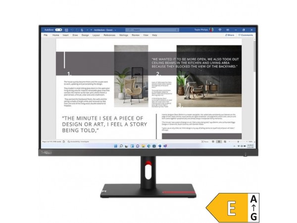 Zaslon LENOVO ThinkVision S27i-30 27" / WLED / IPS / 100Hz / 4ms (črn) 68,5 cm / 1920x1080