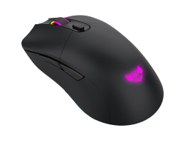 Gaming miška BYTEZONE Morpheus brezžična-žična / RGB (16,8M barv) / max DPI 10K / optična / mat UV premaz (črna)