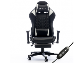 Gaming stol Bytezone CARBON, masažna blazina / Bluetooth zvočniki (črn)
