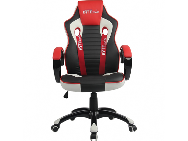 Gaming stol Bytezone Racer PRO (črno-siv-rdeč)