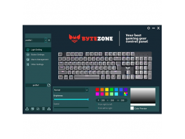 Mehanska gaming tipkovnica BYTEZONE Dozer RGB / modra stikala / makro / Anti-Ghosting (črna)