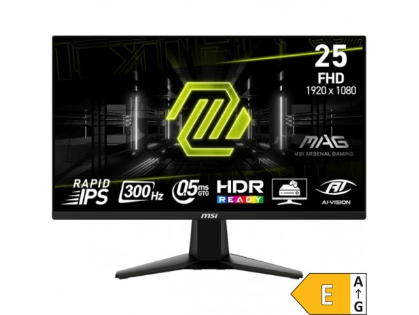 Zaslon MSI MAG 255XF / 24.5" / FHD / IPS / 300Hz / 0.5ms (GtG) / črn 63,5 cm / 1920x1080
