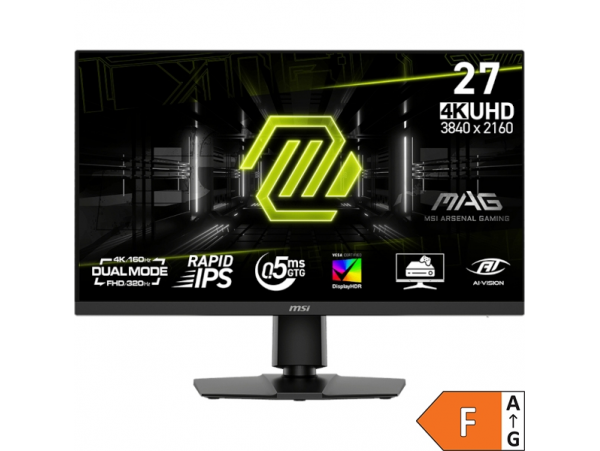 Zaslon MSI MAG 272URDF E16 / 27" / UHD / Rapid IPS / 160Hz / 0.5ms (GtG) / črn - nastavljiv po višini