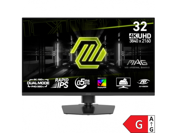 Zaslon MSI MAG 322URDF E16 / 31.5" / UHD / Rapid IPS / 160Hz / 0.5ms (GtG) / črn - nastavljiv po višini