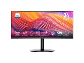 Zaslon MSI Modern MD342CQP / 34" / UWQHD / VA / 120Hz / 1ms (MPRT) / ukrivljen / KVM / črn - nastavljiv po višini - PD 98W