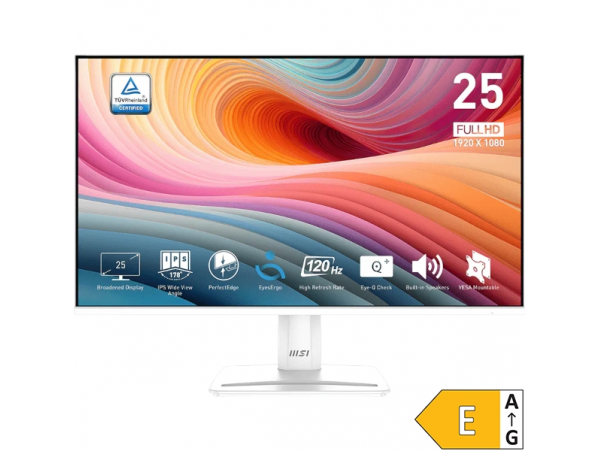Zaslon MSI PRO MP251W E2 24,5" / FHD / 120Hz / 1ms (MPRT) (bel)