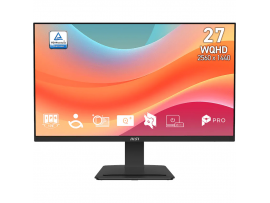 Zaslon MSI PRO MP273Q E7 / 68,6 cm (27") / 2560 x 1440 (WQHD) / IPS / 75Hz / 4 ms (GTG) / 250 nits / 1000:1