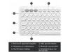 Tipkovnica Logitech K380 Multi-Device, bela, SLO gravura (920-009868)
