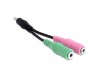 Adapter Audio 3,5mm M => 2 x 3,5mm Ž Delock 0,15m OMTP (65344)