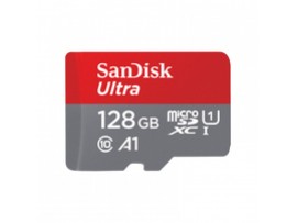 Spominska kartica microSDXC 128GB Sandisk Ultra 100MB/s/60MB/s U1 UHS-I A1 +adapter (SDSQUNR-128G-GN3MA)