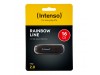 Spominski ključek 16GB USB 2.0 Intenso Rainbow Line 28MB/s 6,5MB/s - plastičen/s pokrovčkom/črn (3502470)