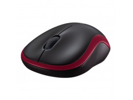 Miš Logitech brezžična M185 za notesnike rdeča nano (910-002240)