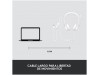 Slušalke žične Logitech naglavne z mikrofonom USB H390 bele (981-001286)